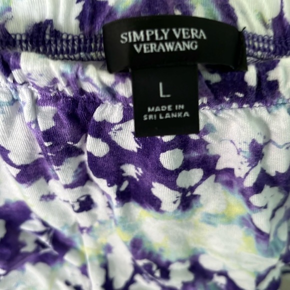 Vera Wang Simply Vera Pajamas/Lounge Wear Short Set Size Large - Picture 2 of 4